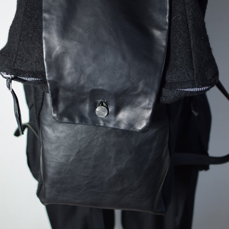 Boris Bidjan Saberi AW15 Resinated Leather Back Boris Bidjan Saberi AW15 Resinated Leather Back