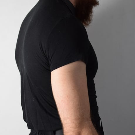 Julius SS08 Leather Collar Polo Shirt