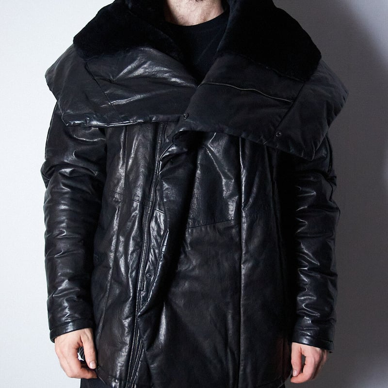 Julius AW16 Beast Sample Leather Down Coat - 55