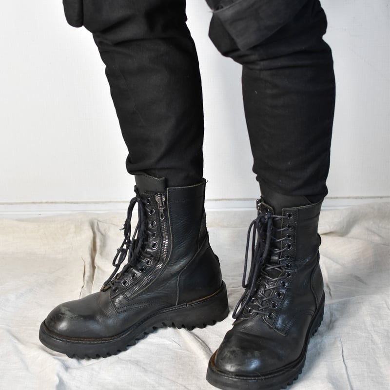 ユリウス JULIUS 14SS 457PAM3 ghost 2 Julius SS14 Ghost Double-Zip Combat Boots - 457