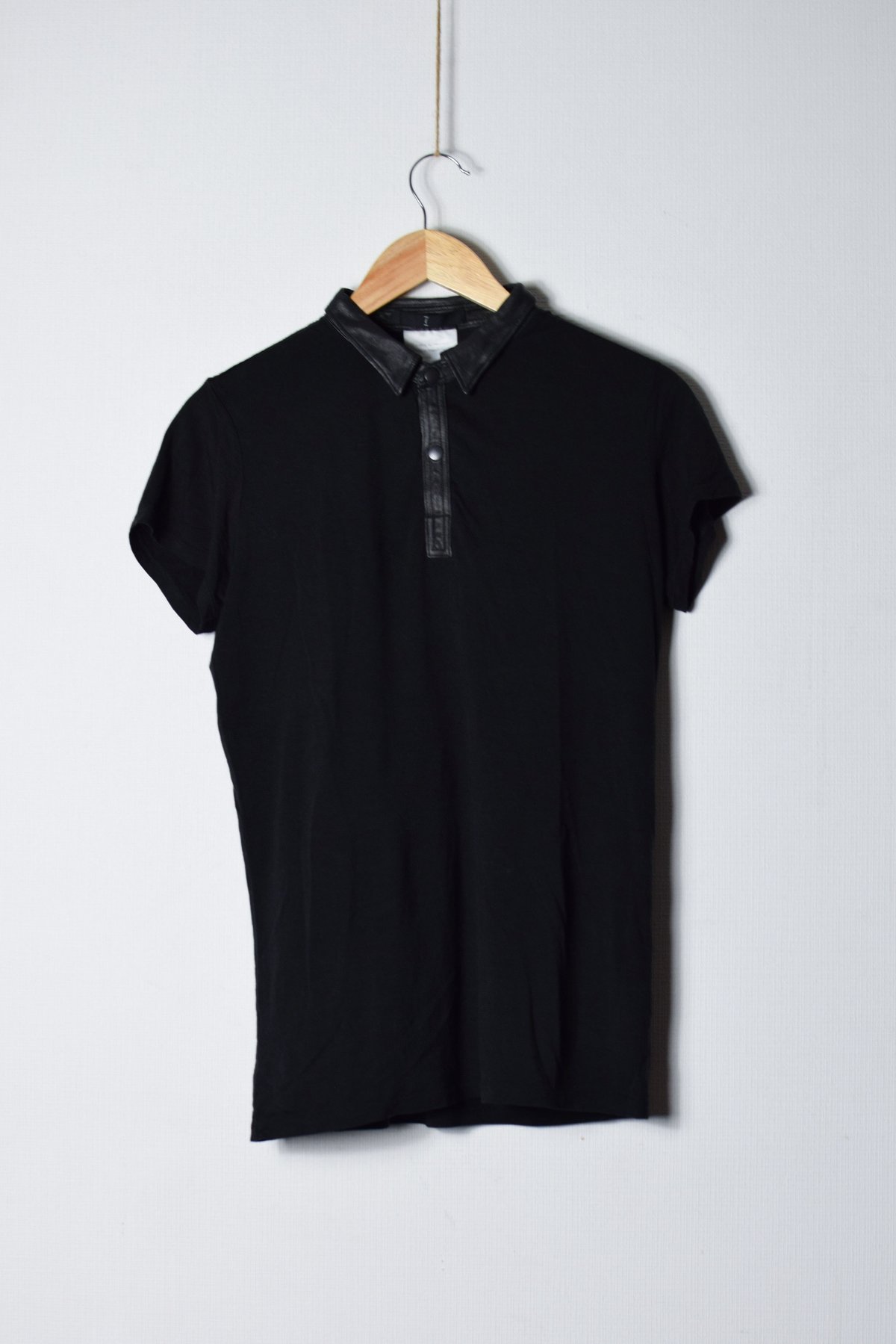 JULIUS カットソー Julius SS08 Leather Collar Polo Shirt | Karasu