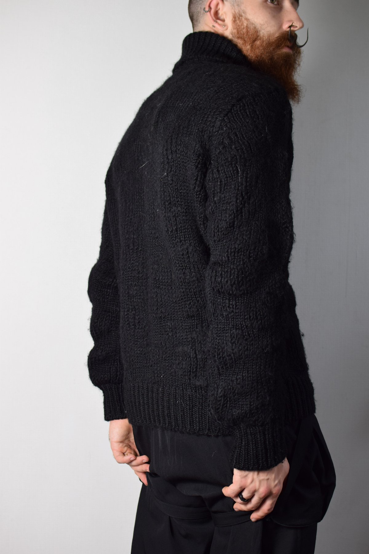 Yohji Yamamoto AW98 Black Distortion Knit - HY- Yohji Yamamoto AW98 Black Distortion Knit - HY-