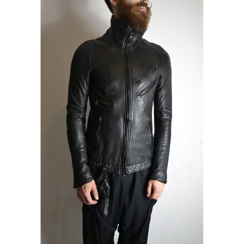 つ*だ様 2008s julius high neck leather jkt Julius x Gordini Sample Jutneck Holster Leather