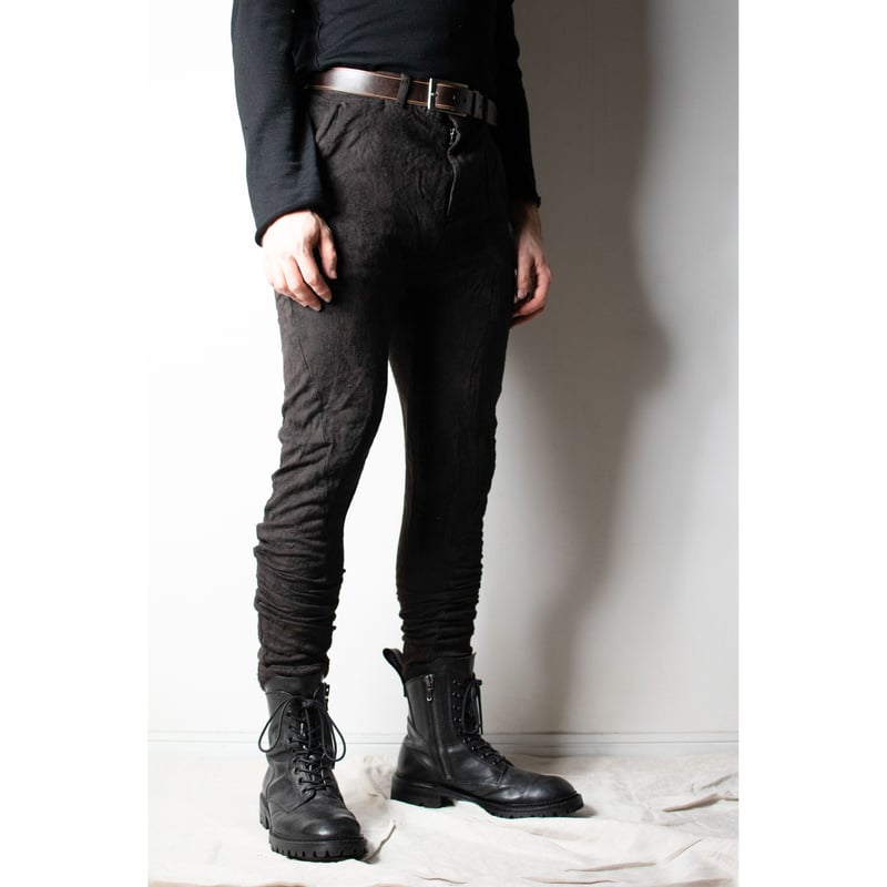 Julius AW13 Crack Brown Moquette Jacquard Pants