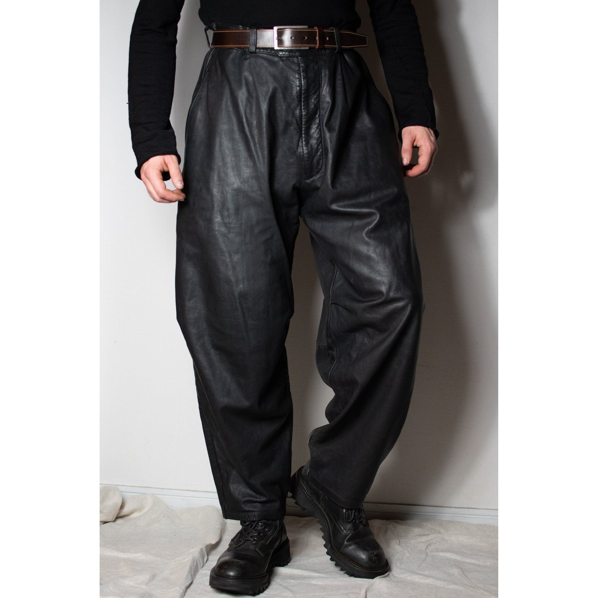 Yohji Yamamoto AW97 Leather Pants - HI-P29-700 Yohji Yamamoto AW97 Leather Pants - HI-P29-700
