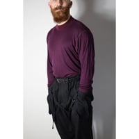 Yohji Yamamoto AW94 Burgundy High-Neck Top - HV-T62-267