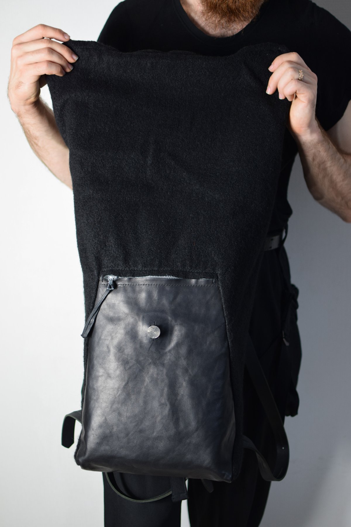 Boris Bidjan Saberi AW15 Resinated Leather Back