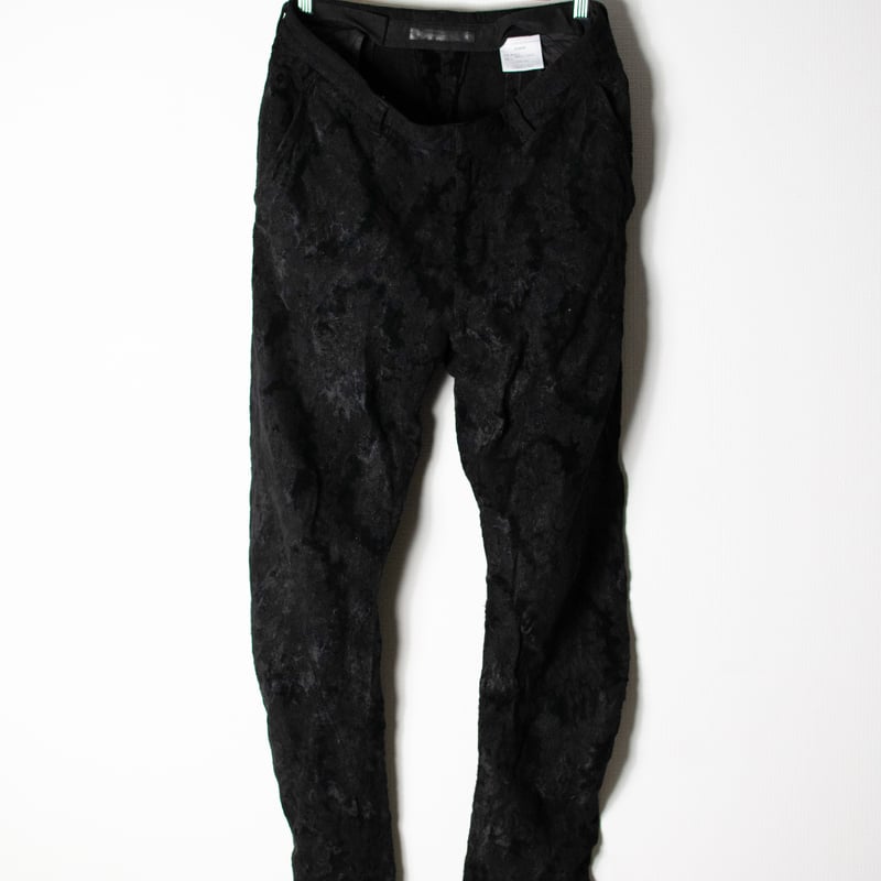 Julius AW13 Crack Black Moquette Jacquard Pants