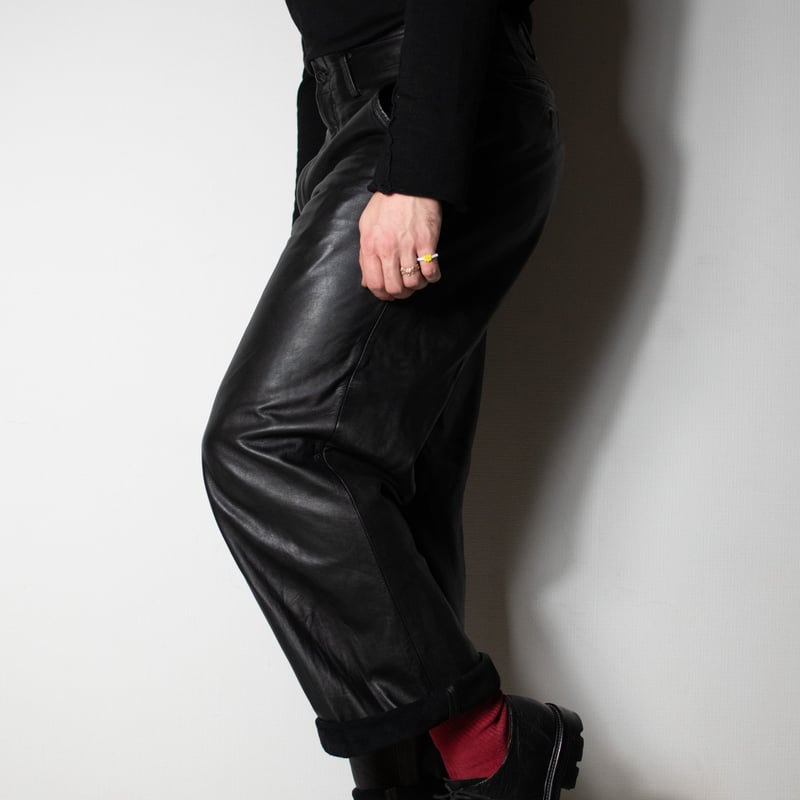 Yohji Yamamoto AW03 Leather Pants - HU-P49-704