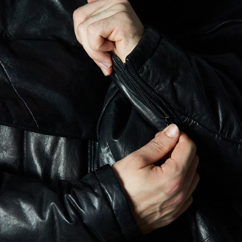 Julius AW16 Beast Sample Leather Down Coat - 55