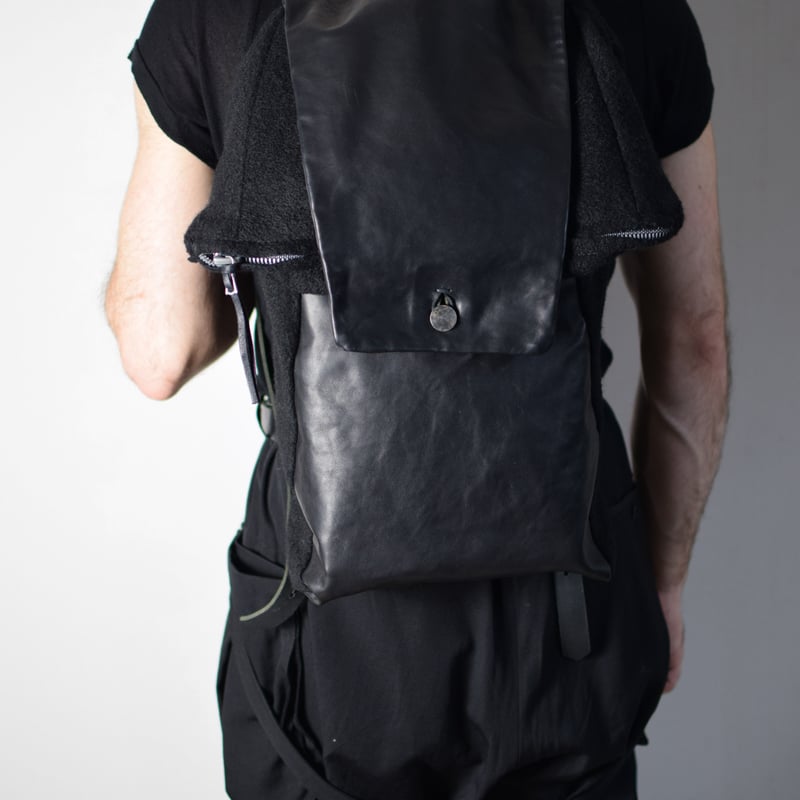 Boris Bidjan Saberi AW15 Resinated Leather Back Boris Bidjan Saberi AW15 Resinated Leather Back