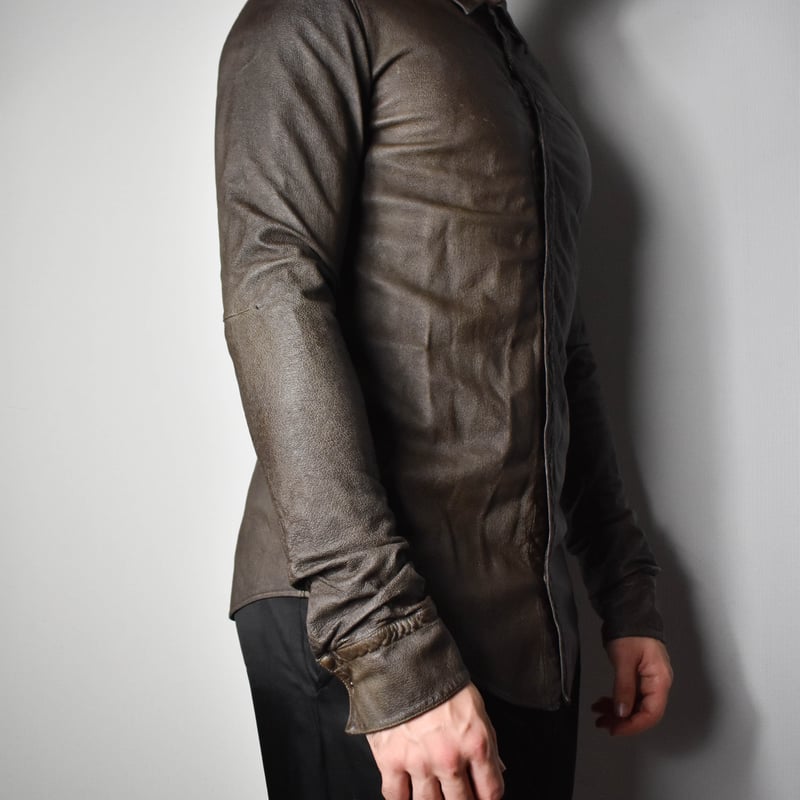 Julius SS05 Leather Shirt - 107SHM1 | Karasu Shop