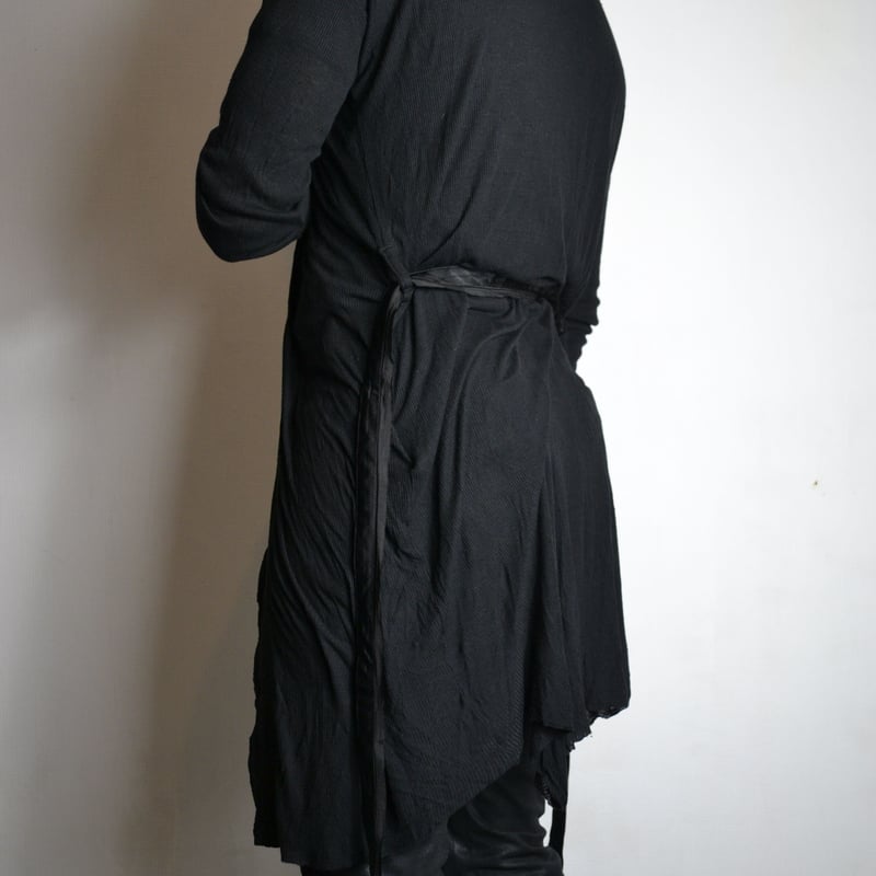 Julius AW09 Black Rayon Silk Rib Cardigan - 277