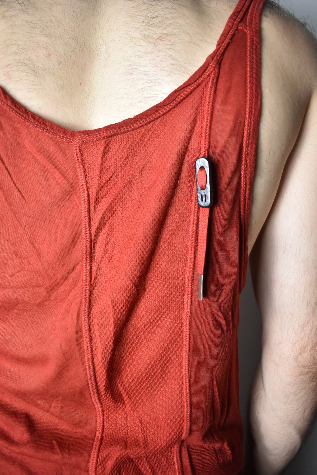 Boris Bidjan Saberi AW15 Heimat Red Tank Top -