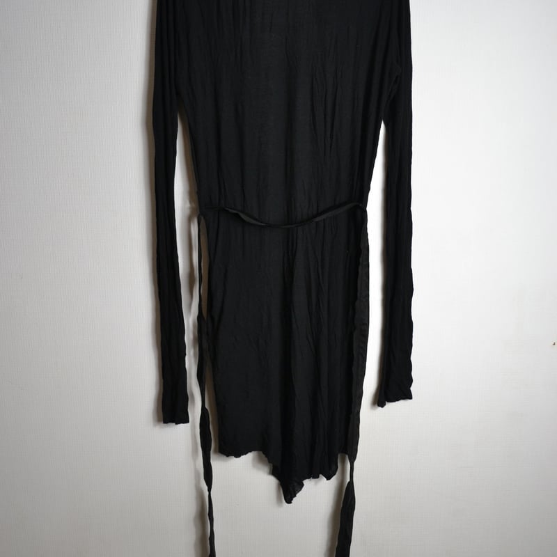 Julius AW09 Black Rayon Silk Rib Cardigan - 277