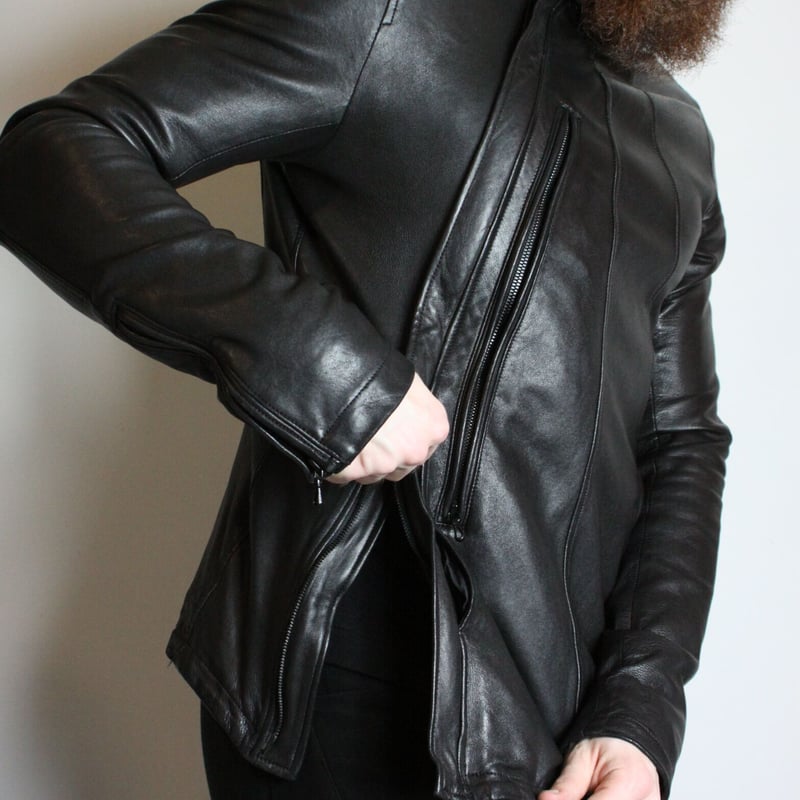 Julius AW13 Crack Fencing Leather Jacket - 437B