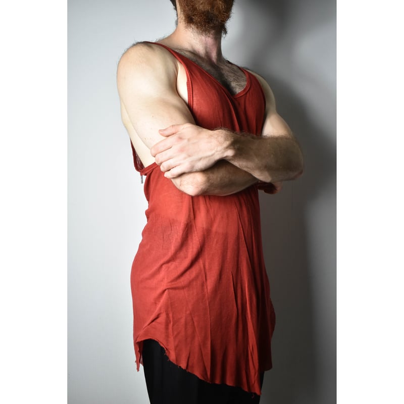 Boris Bidjan Saberi AW15 Heimat Red Tank Top -