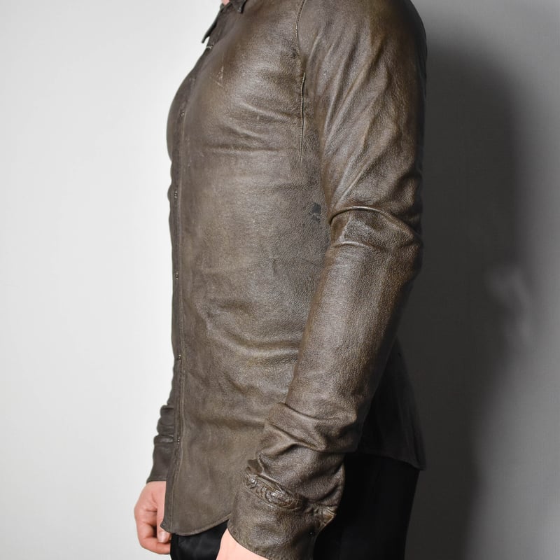 Julius SS05 Leather Shirt - 107SHM1 | Karasu Shop