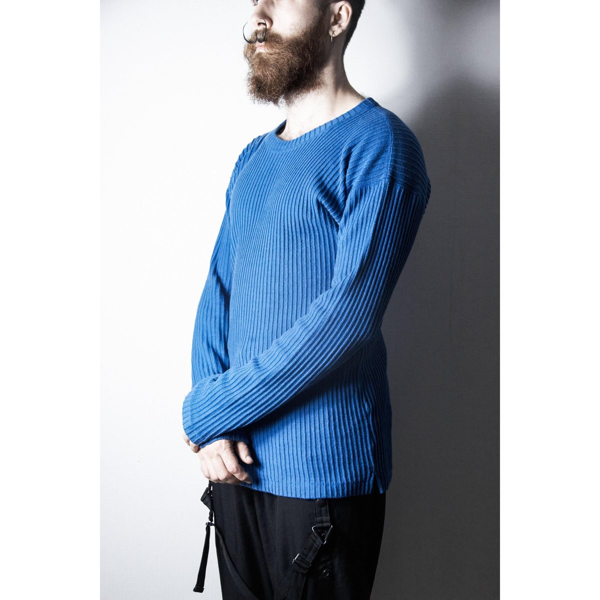 トップス Yohji Yamamoto 90s Blue L/S Knit Yohji Yamamoto 90s Blue L/S Knit