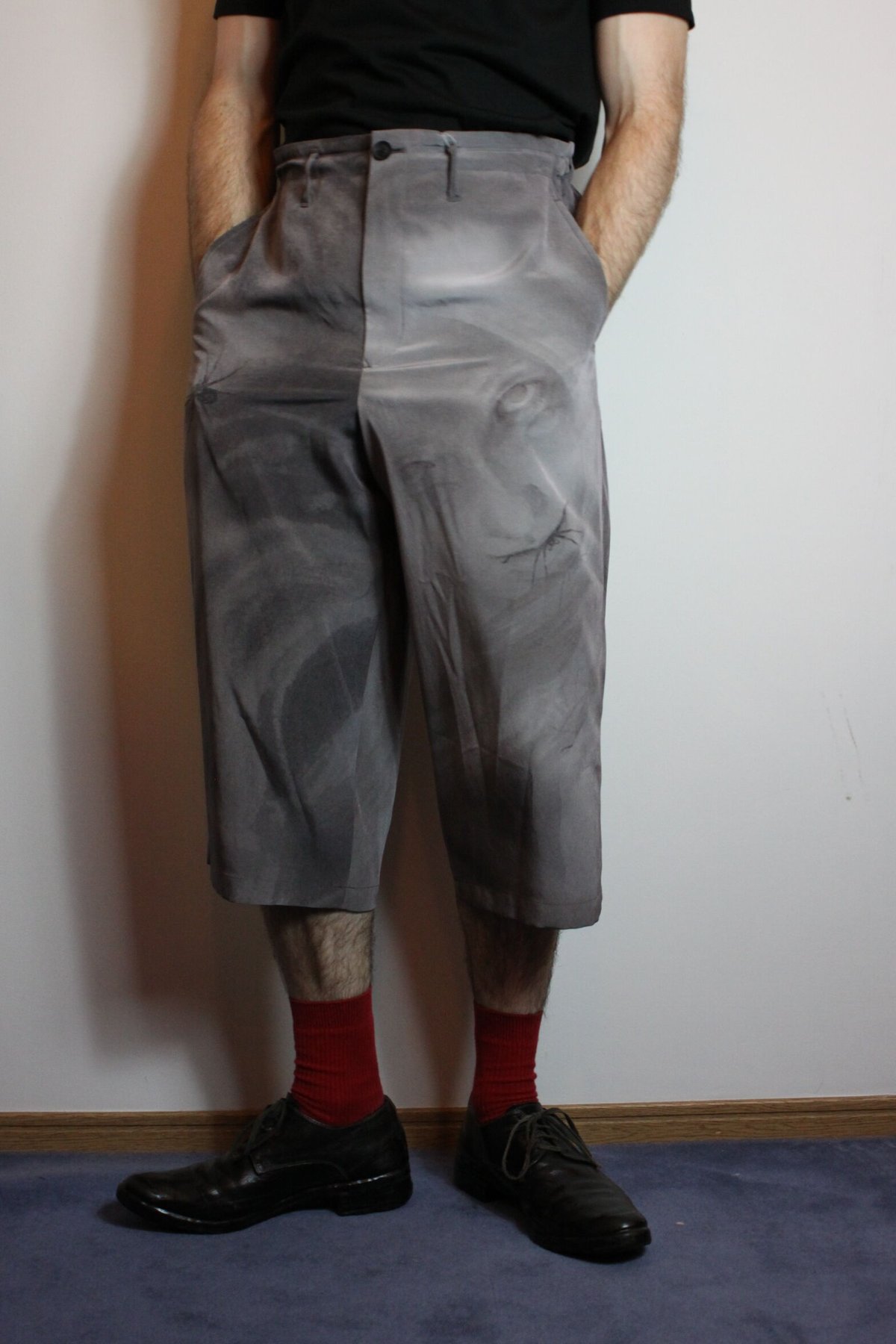 2018ss yohji yamamoto内田すずめprint pants 2018ss yohji yamamoto内田すずめprint pants