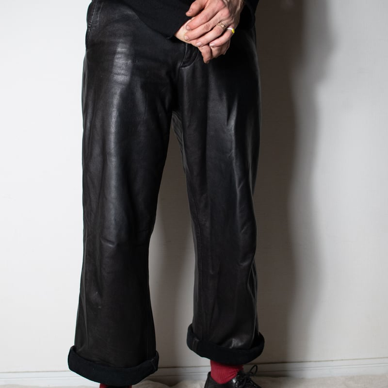 Yohji Yamamoto AW03 Leather Pants - HU-P49-704