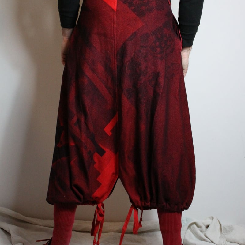 Yohji Yamamoto AW18 Red Skirt Pants - HV-S24-81
