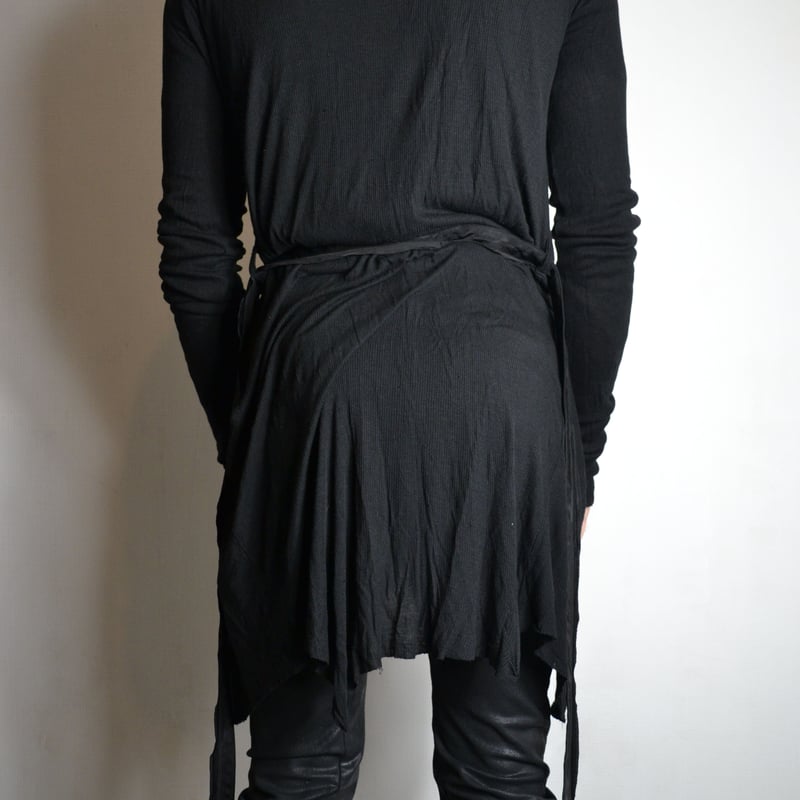 Julius AW09 Black Rayon Silk Rib Cardigan - 277