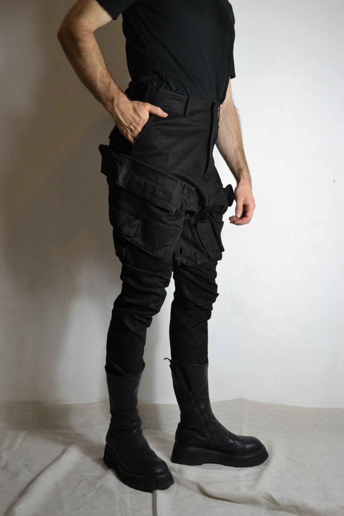 Gas Mask Julius Leather Pants Julius: Black Coated Gasmask Skinny