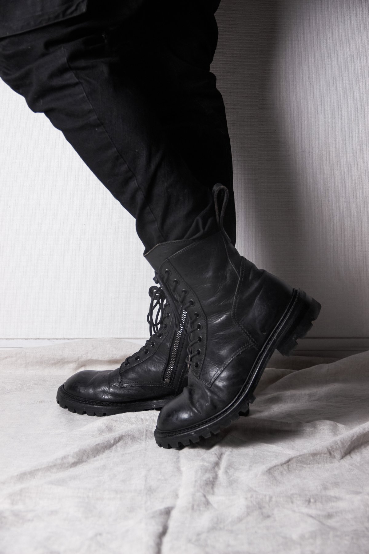 Julius SS15 Prism Side-Zip Combat Boots - 497FW