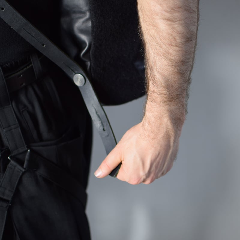 Boris Bidjan Saberi AW15 Resinated Leather Back