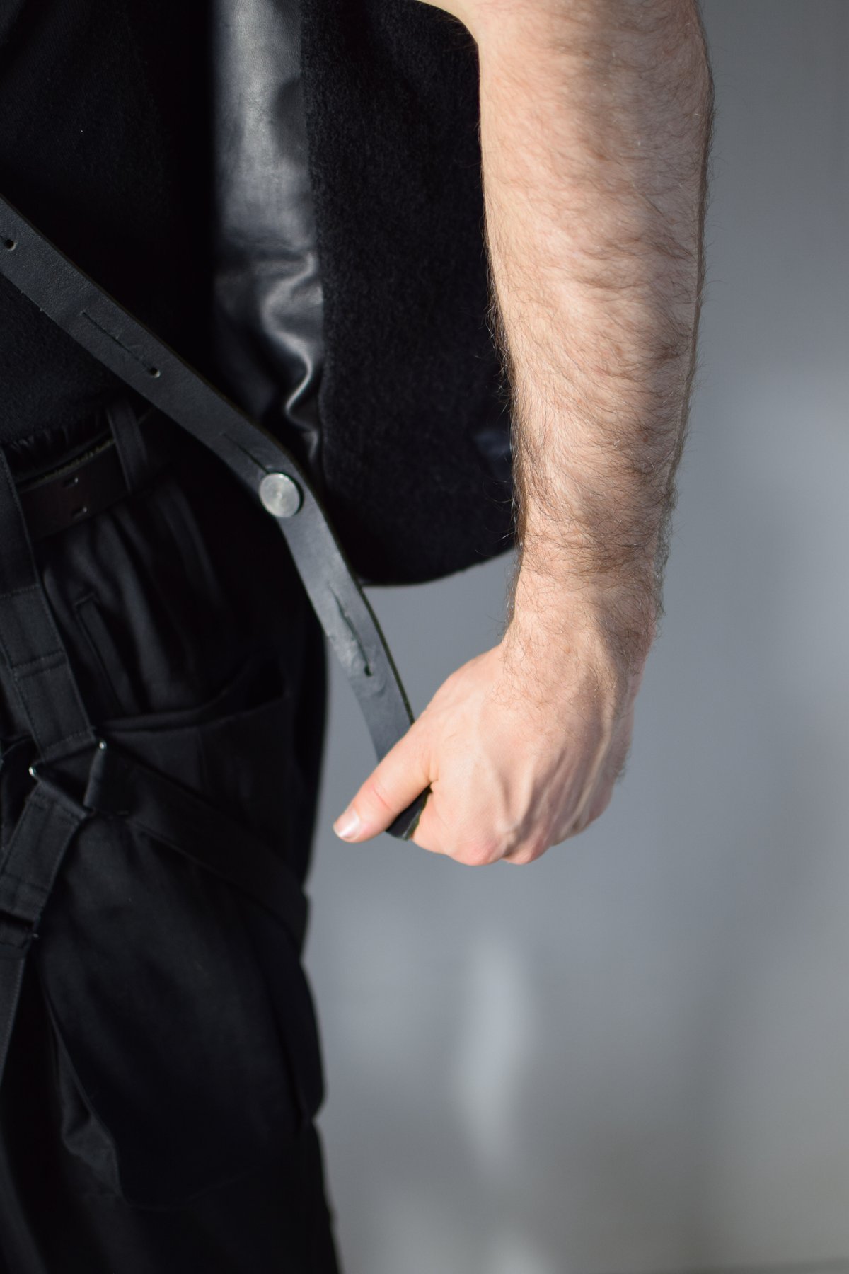 Boris Bidjan Saberi AW15 Resinated Leather Back Boris Bidjan Saberi AW15 Resinated Leather Back