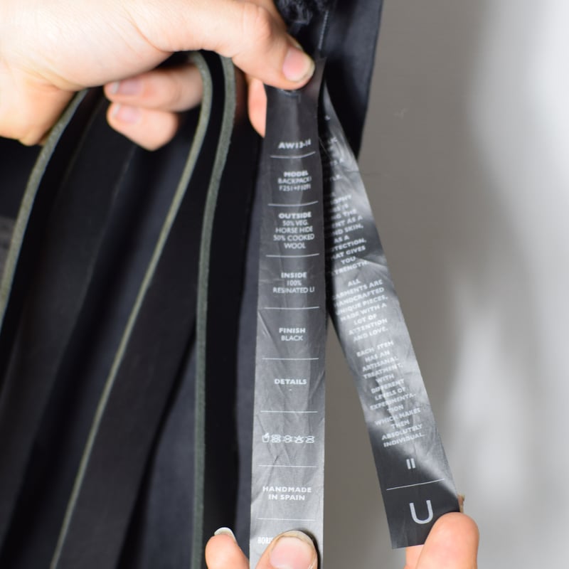 Boris Bidjan Saberi AW15 Resinated Leather Back