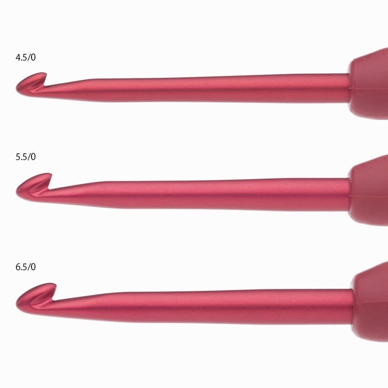 🌷Tulip🌷 エティモ レッド クッショングリップ付きかぎ針 | ぶたの