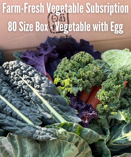 (80size)|Subcription 10boxes| Season's Best Organic Vegetable with Egg Subsription