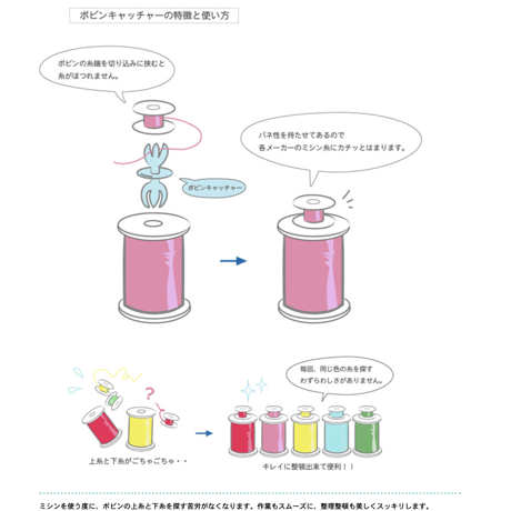 ボビンキャッチャー　白　20個入り