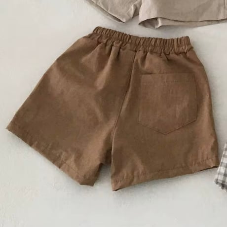 リネンハーフパンツ