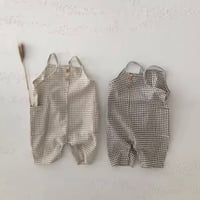 チェックサロペット