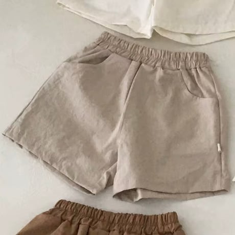 リネンハーフパンツ