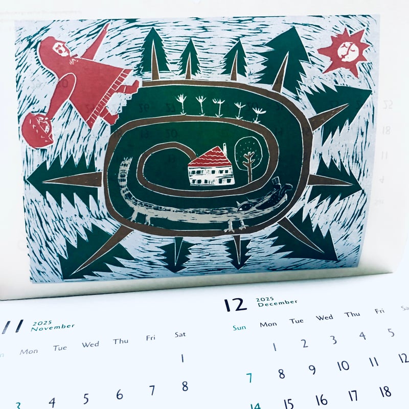 木版画カレンダー