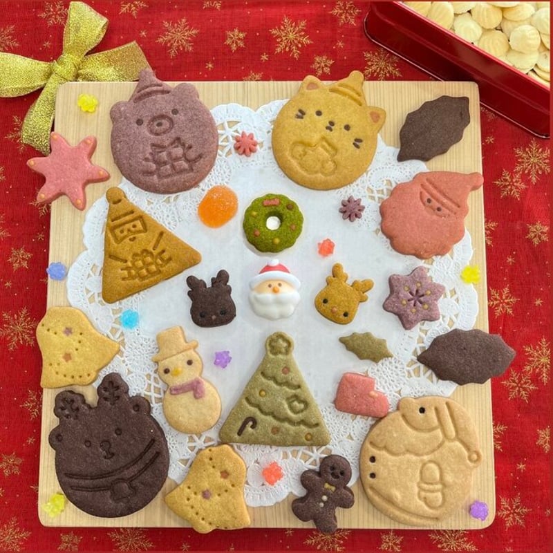 🎄クリスマスクッキー缶(四角缶)🎅 ☆ クッキーリース 🎄クリスマスクッキー缶(四角缶)🎅 ☆ クッキーリース
