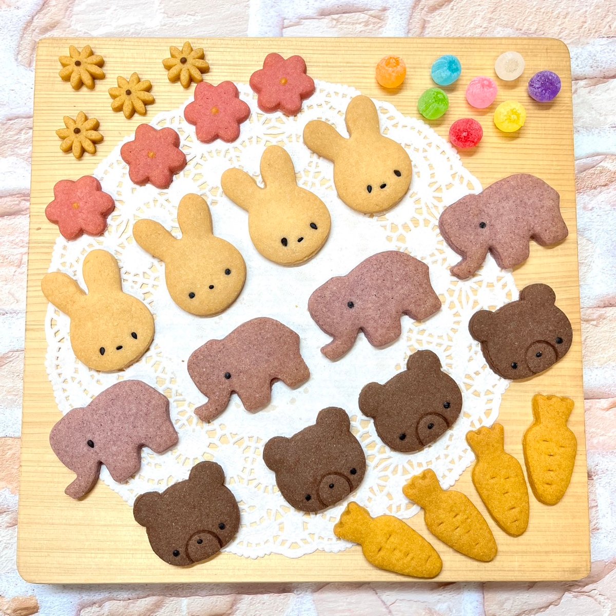 仲良しうさぎ♡にんじんクッキー にんじんクッキー♪仲良しウサギ