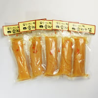【宮崎お土産】懐かしい！昔ながらに柿の皮入の田舎ぬか漬（半切り）　一ヶ入　5袋セット☆