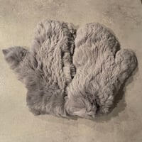 2411GS015(S)/ Fur mitten gloves (Gray)