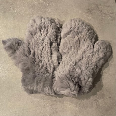 2411GS015(S)/ Fur mitten gloves (Gray)