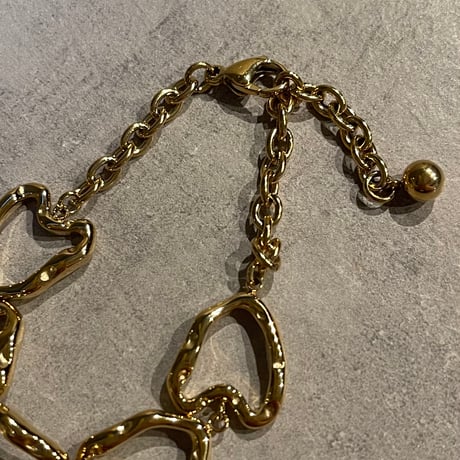 2508BR0092 / Heart motif Connect bracelet（Gold）