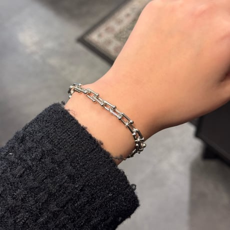 2412BR0059 / U type mini chain mantel Bracelet（Silver）
