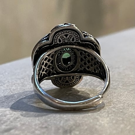 2507RG0666 / Antique stone ring（Silver）
