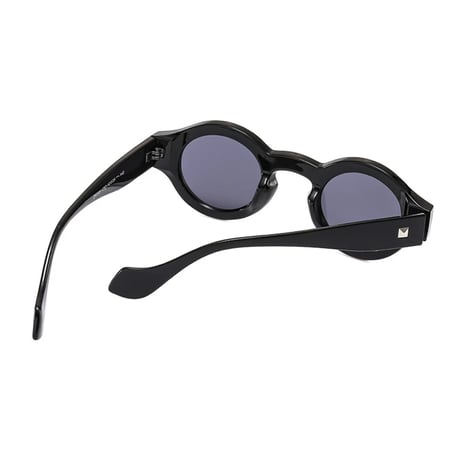 【 Select 】Vintage Small Round Sunglasses (Black/Grey)