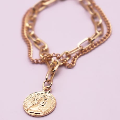 Coin Chine Combination  Bracelet（Gold）/ BR-050