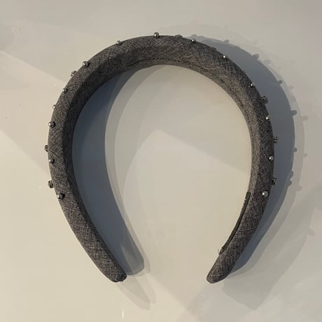 2402HA0052 / Stone beads headband（Gray）